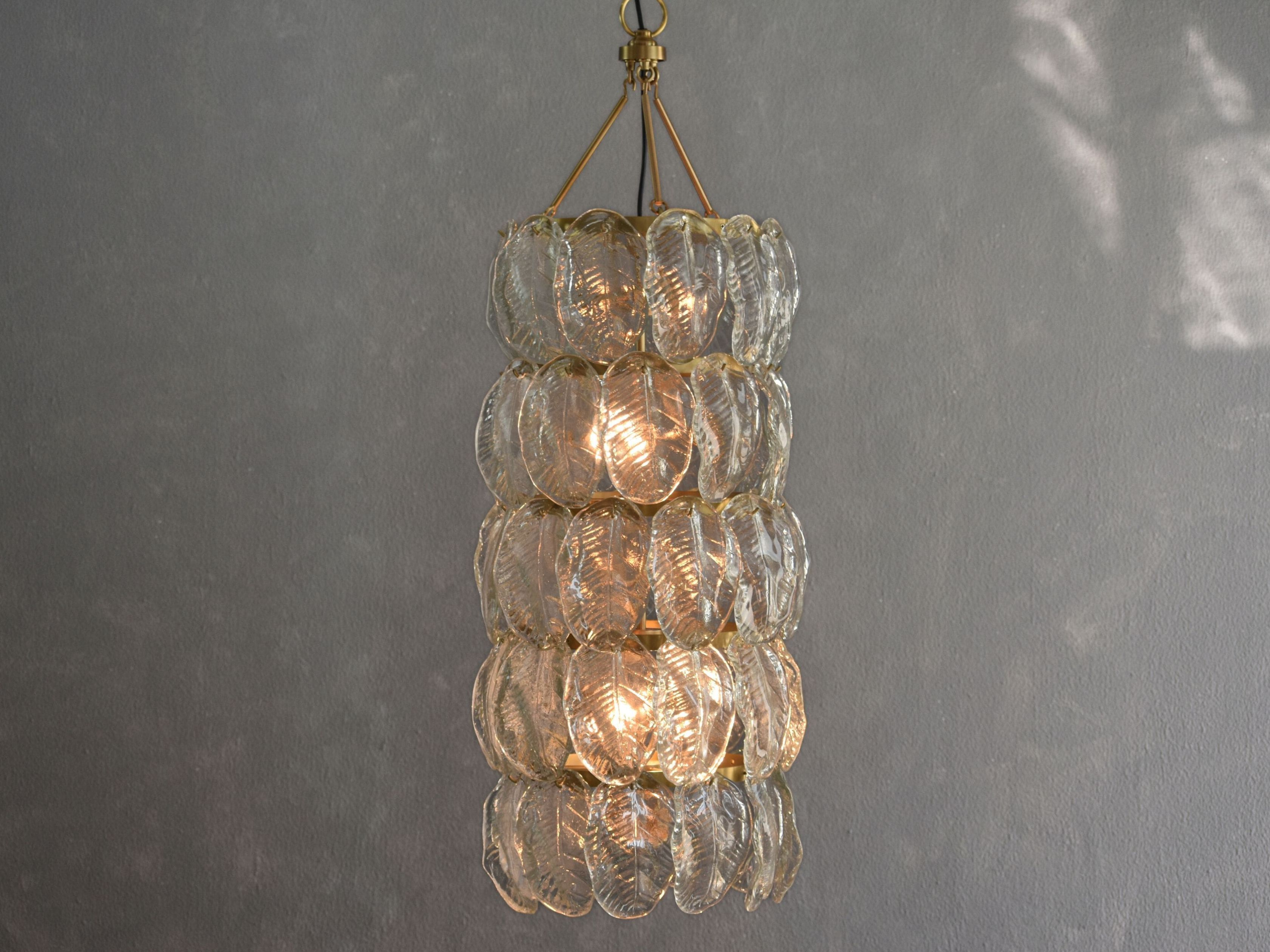 Cast Glass Leaf Chandelier hover