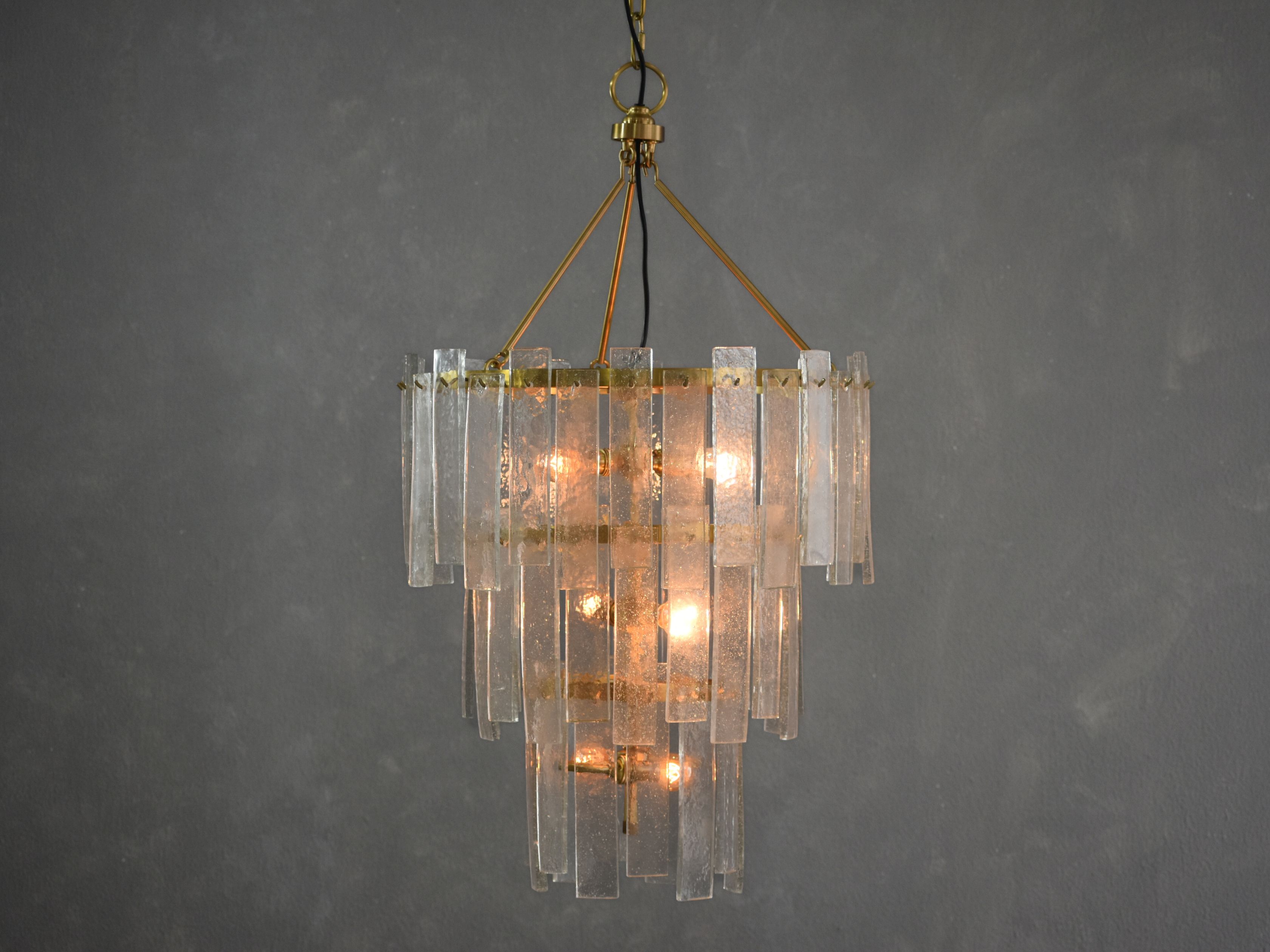 Cast Glass Strips Chandelier hover