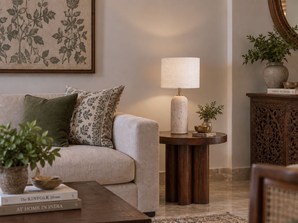 Arlo Travertine Table Lamp